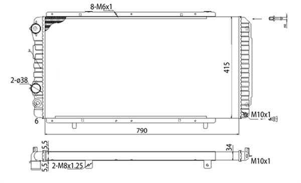 MAGNETI MARELLI radiatorius, variklio aušinimas 350213707003